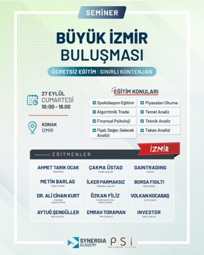27 Eylül’de yatırım dünyasının önde gelen uzmanları İzmir’de bir araya