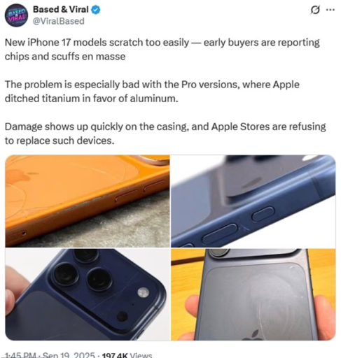 iPhone 17 Pro'da Scratchgate Krizi