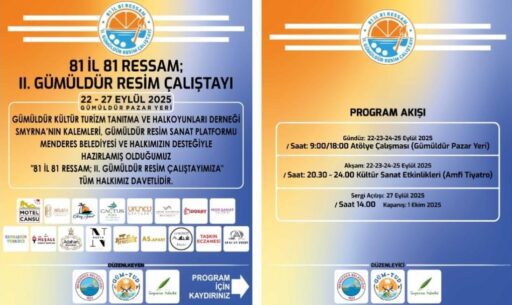 Menderes 81 ilden 81 ressamı 2. Gümüldür Resim Çalıştayı’nda ağırlayacak.