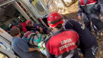 İzmir’in Ödemiş ilçesinde 12 metrelik kuyuya düşen 80 yaşındaki Halil