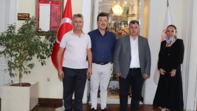 Ege Basın Yayın Derneği (EGEBAYDER) Başkanı Aydan Yalçın ve heyeti,