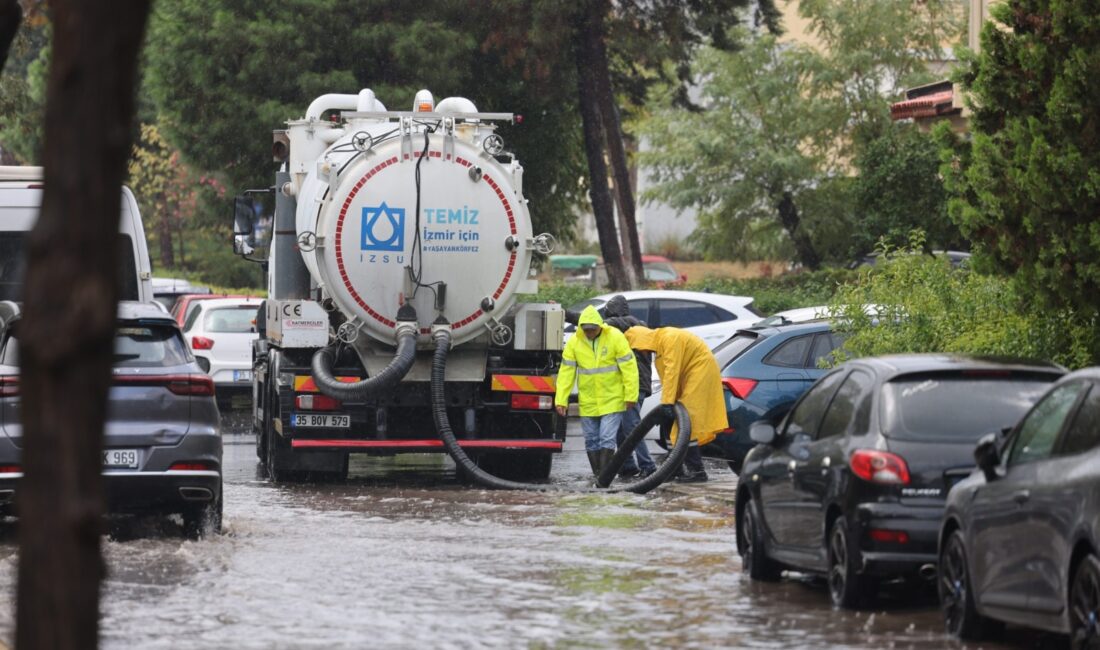 Meteoroloji verilerine göre 3 Ekim 2025 sabahı Menderes'te 42.8 mm'ye