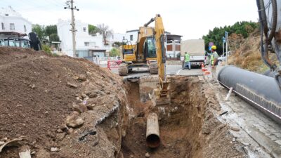 MUSKİ, Bodrum Bergamut Caddesi’nde yıllardır süren su hattı sorununu 3