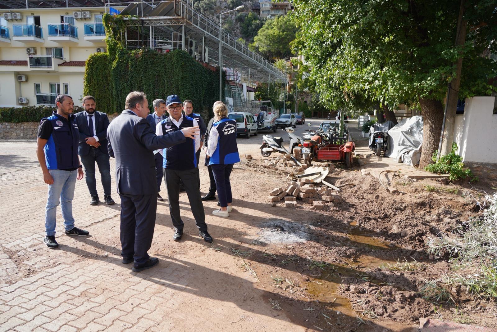 MUSKİ Genel Müdürü Yılmaz Şengül, Fethiye’de Kaymakam Fatih Akkaya ve