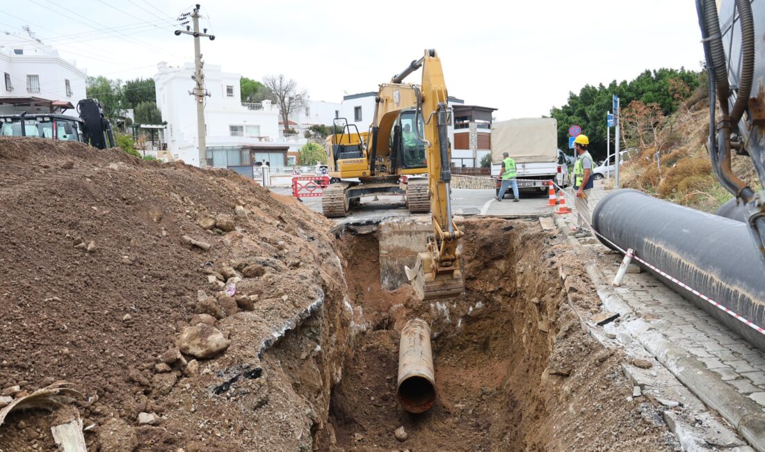 MUSKİ, Bodrum Bergamut Caddesi’nde yıllardır süren su hattı sorununu 3