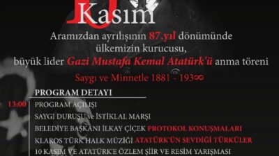 Menderes Belediyesi, 10 Kasım'da Ulu Önder Mustafa Kemal Atatürk'ü özel