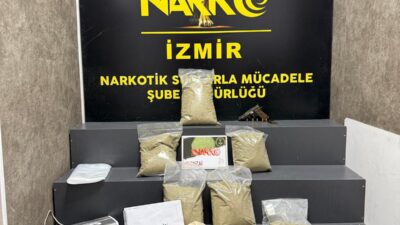 İzmir Emniyet Müdürlüğü Narkotik ekipleri, Buca'da bir adrese düzenlediği operasyonda