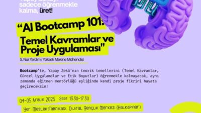 İzmir Büyükşehir Belediyesi Meslek Fabrikası Dijital Gençlik Merkezi'nde 4-5 Aralık'ta