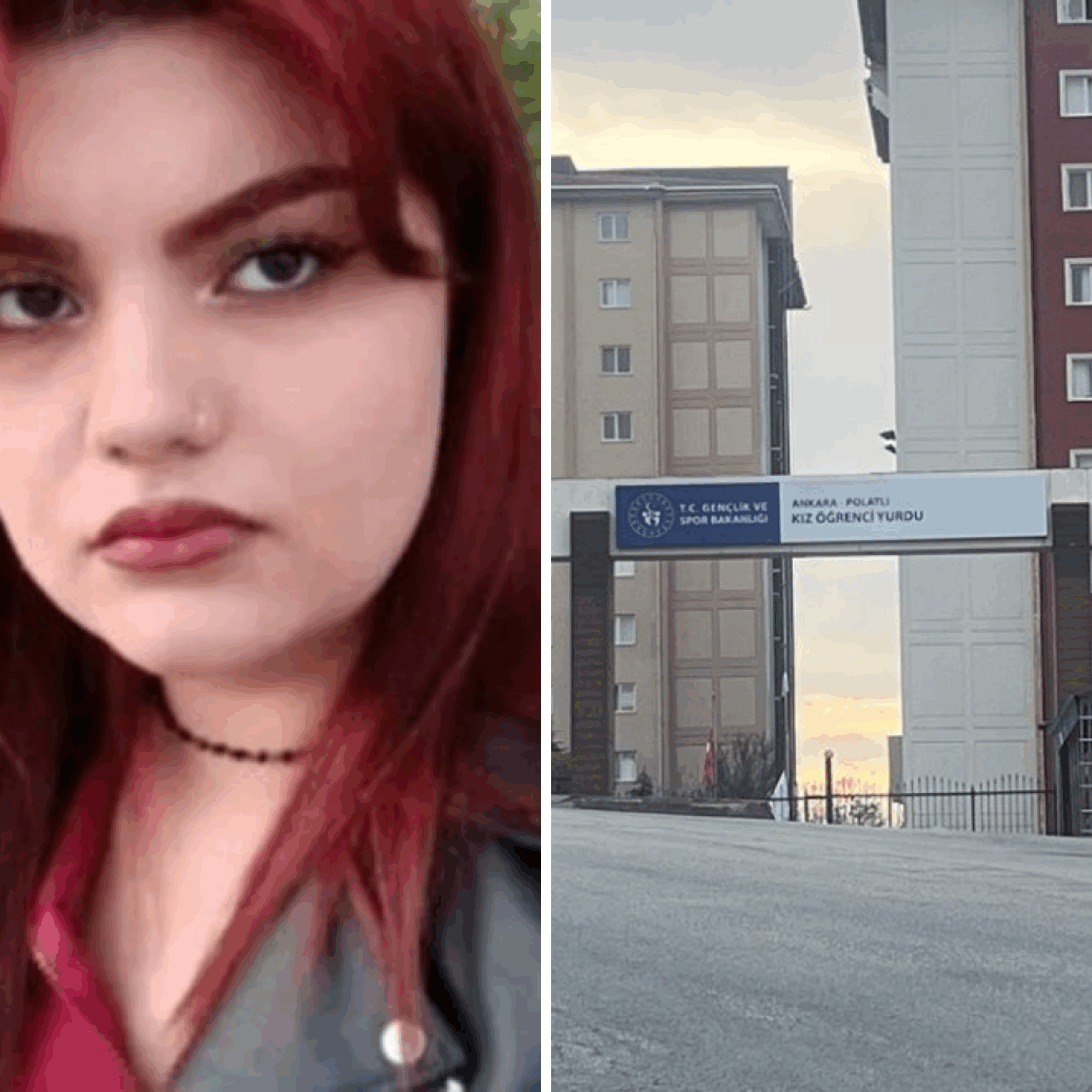 Ankara'nın Polatlı ilçesindeki yurtta 4. kattan düşen üniversite öğrencisi Mizgin