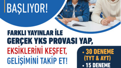 Denizli Büyükşehir Belediyesi'nin "YKS Deneme Kulübü" başlıyor. 15 ve 30