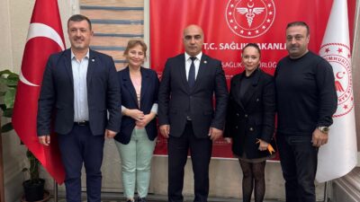 Ege Basın Yayın Derneği Başkanı Aydan Yalçın ve beraberindeki heyet,