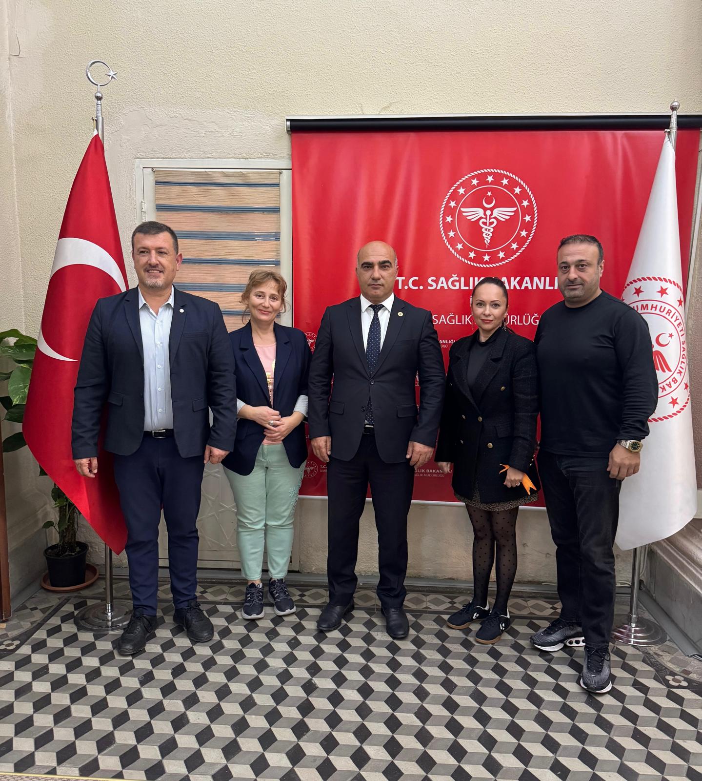 Ege Basın Yayın Derneği Başkanı Aydan Yalçın ve beraberindeki heyet,