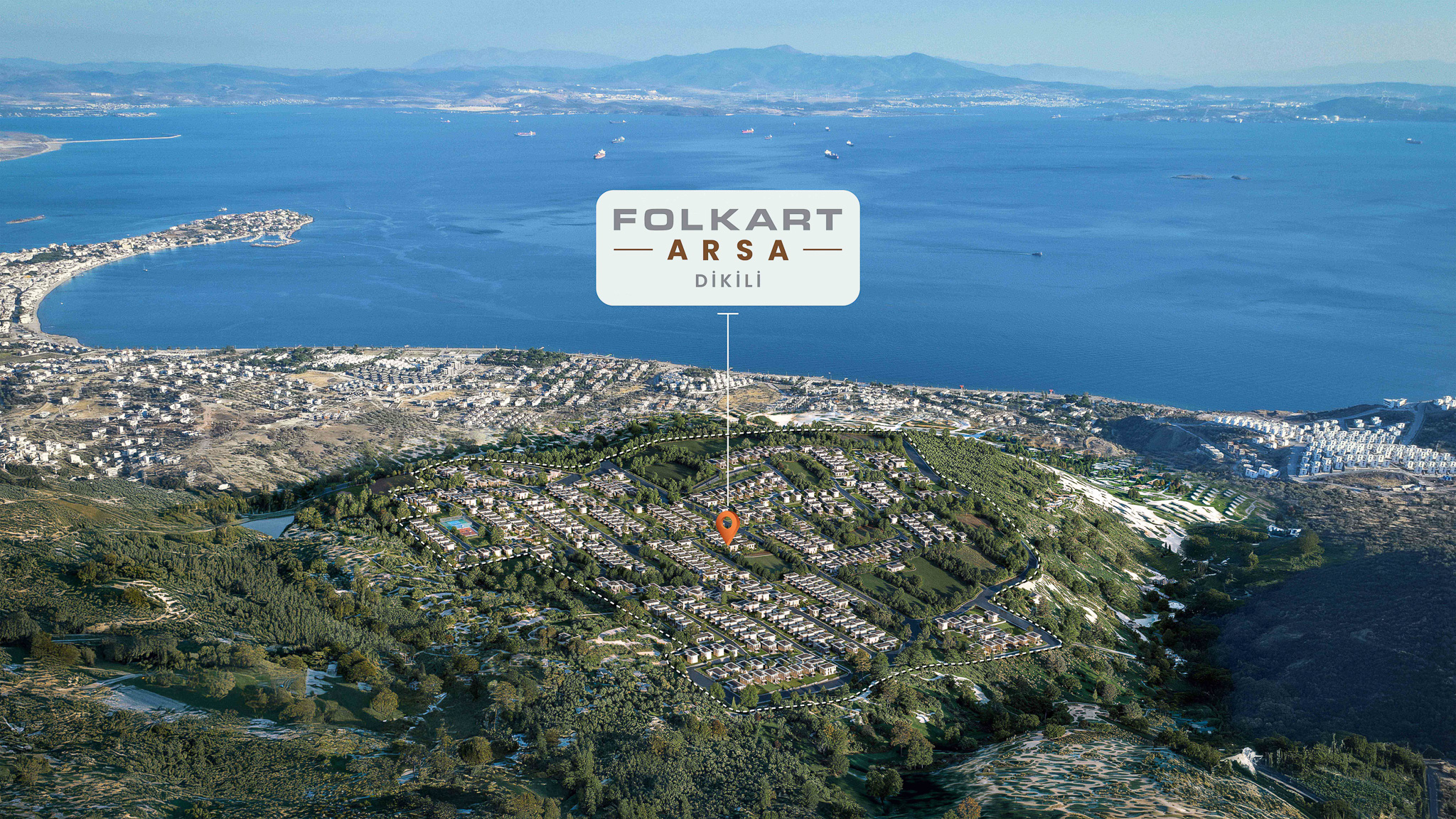 FOLKART DİKİLİ’DE 518 VİLLA İMARLI PARSELİ, SATIŞA SUNDU 