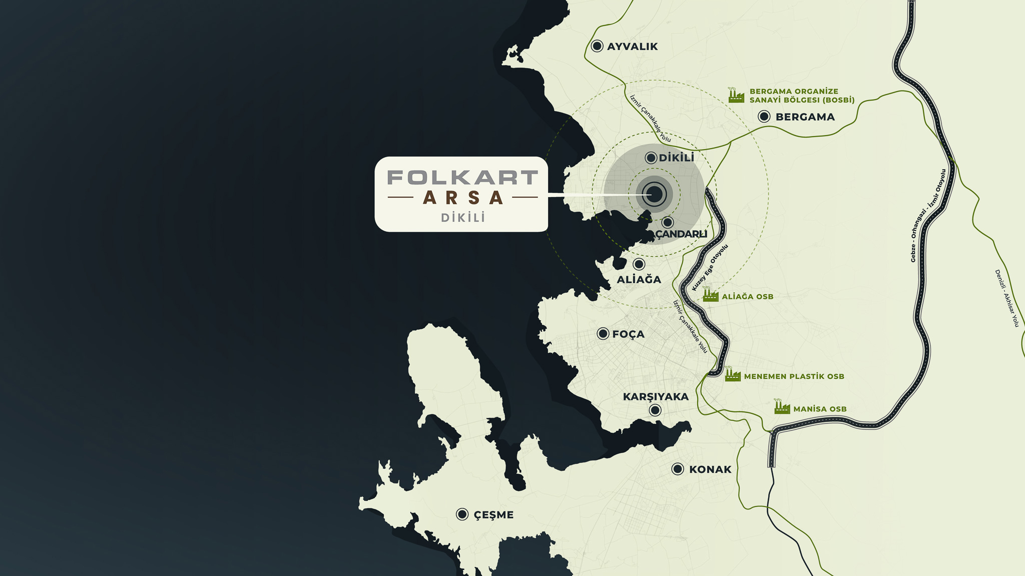 FOLKART DİKİLİ’DE 518 VİLLA İMARLI PARSELİ, SATIŞA SUNDU 