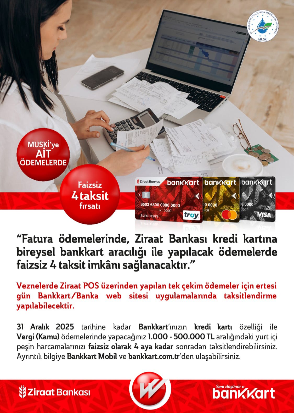 Muğla MUSKİ, Ziraat Bankası ile iş birliği yaparak su faturası