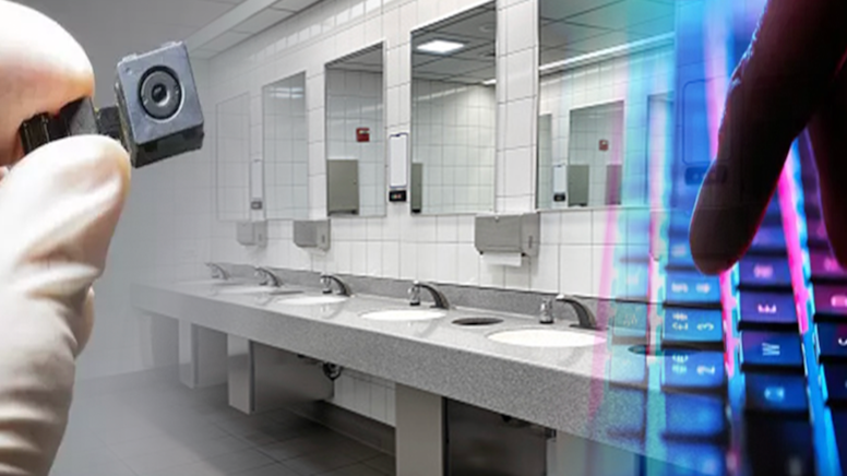 Adana'daki özel bir kolejde bilişim öğretmeni, tuvaletlere yerleştirdiği gizli kameralarla