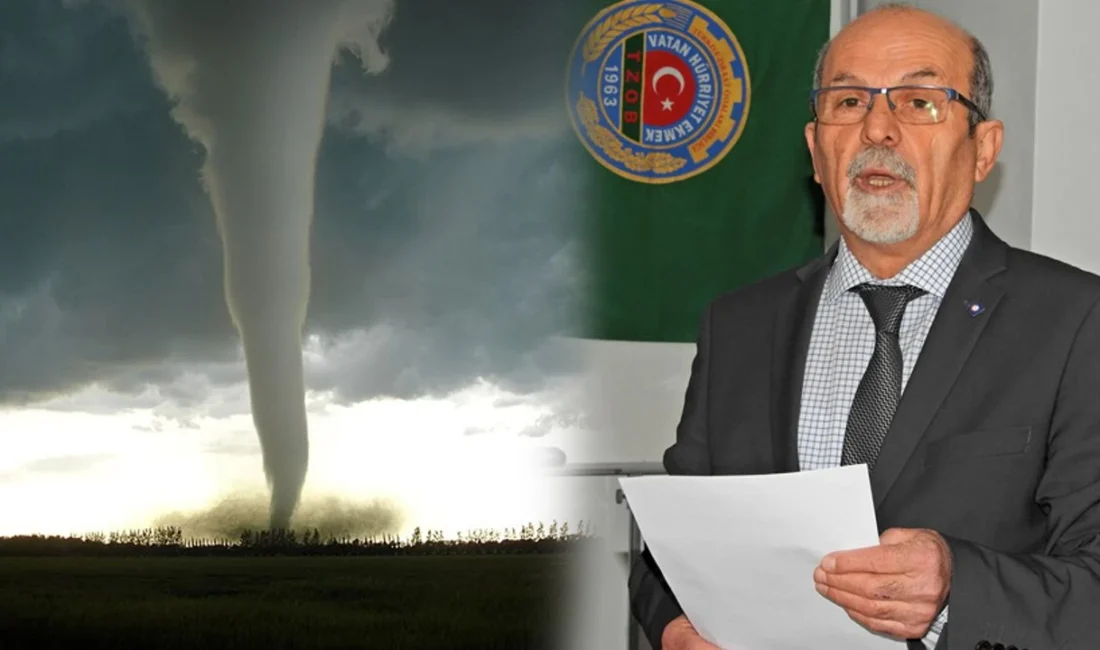 Çeşme Ziraat Odası Başkanı Süleyman Özer, Ovacık'ta hortumun konteyner evleri