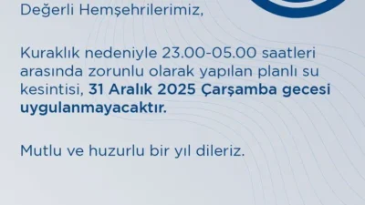 İzmir su kesintisi yılbaşında uygulanacak mı? İZSU beklenen açıklamayı yaptı: