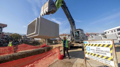 İZSU, Tire merkezde 180 milyon TL'lik yağmur suyu hattı inşaatına