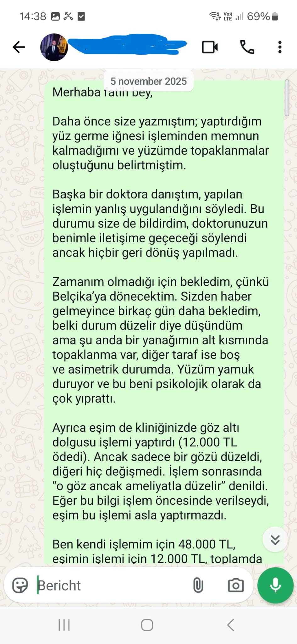 Yüz germe whatsapp