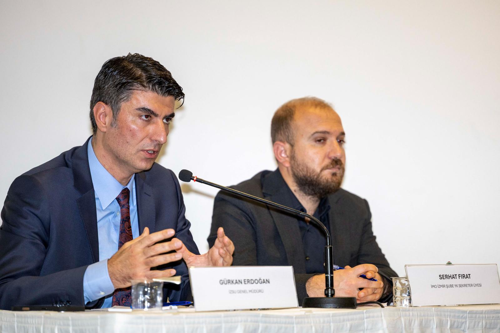 İZSU Genel Müdürü Gürkan Erdoğan, panelde su krizi önlemlerini açıkladı: