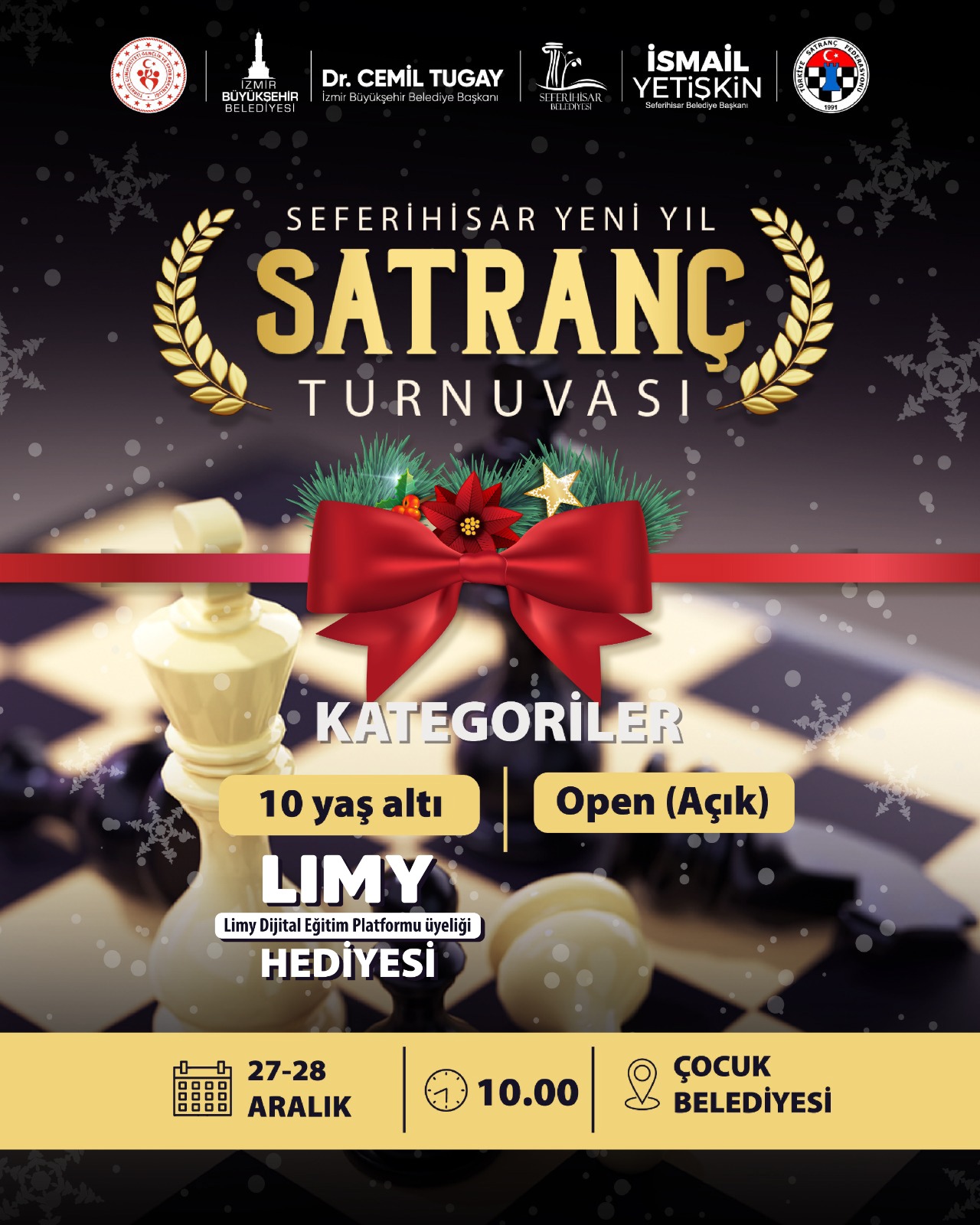 Seferihisar, 2026'yı satranç turnuvası, çocuk atölyeleri ve dev bir yeni