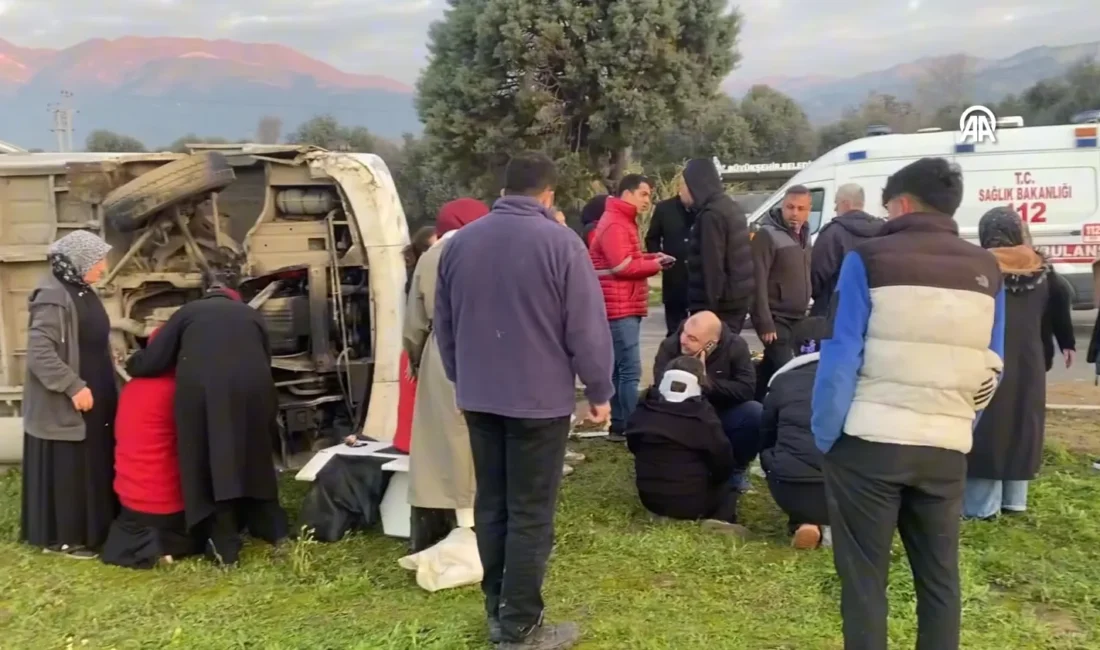 Aydın işçi servisi kazası can pazarı yarattı. Sultanhisar’da minibüsün devrilmesi