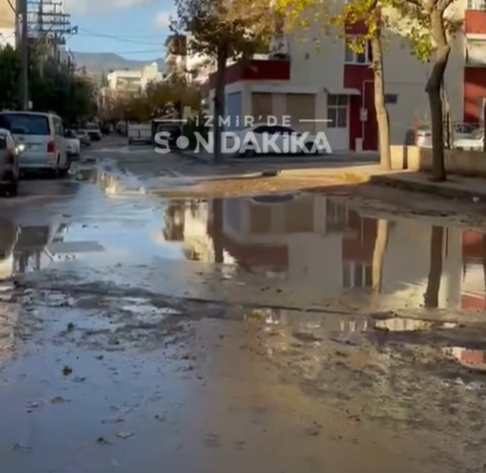 Bornova Mevlana Mahallesi’nde bozuk yol sürücüleri isyan ettirdi. Çukurlar nedeniyle