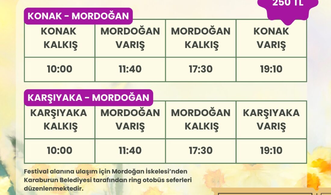 İZDENİZ Karaburun Nergis Festivali seferleri başlıyor! Konak ve Karşıyaka'dan kalkacak