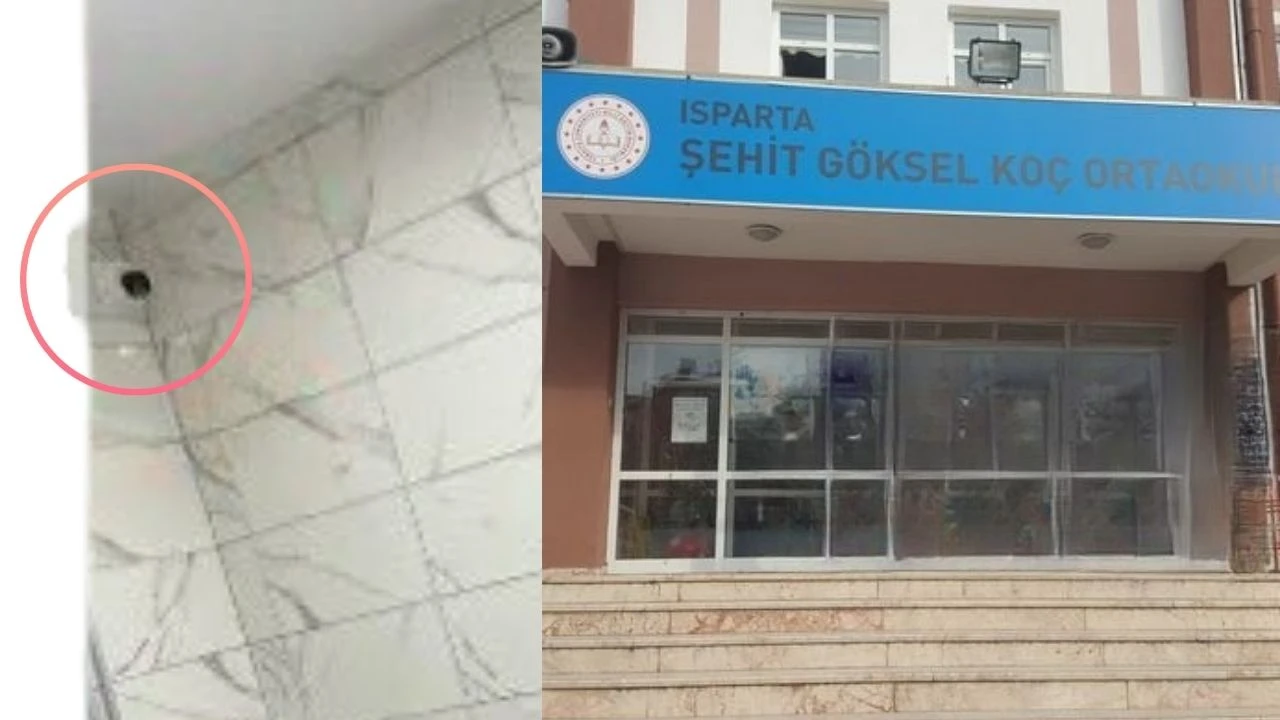 Isparta’da bir ortaokulda tuvaletlere kamera yerleştirildiği iddiası üzerine veliler savcılığa