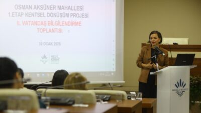 Osman Aksüner kentsel dönüşüm süreci hızlandı. Karabağlar Belediyesi ikinci bilgilendirme