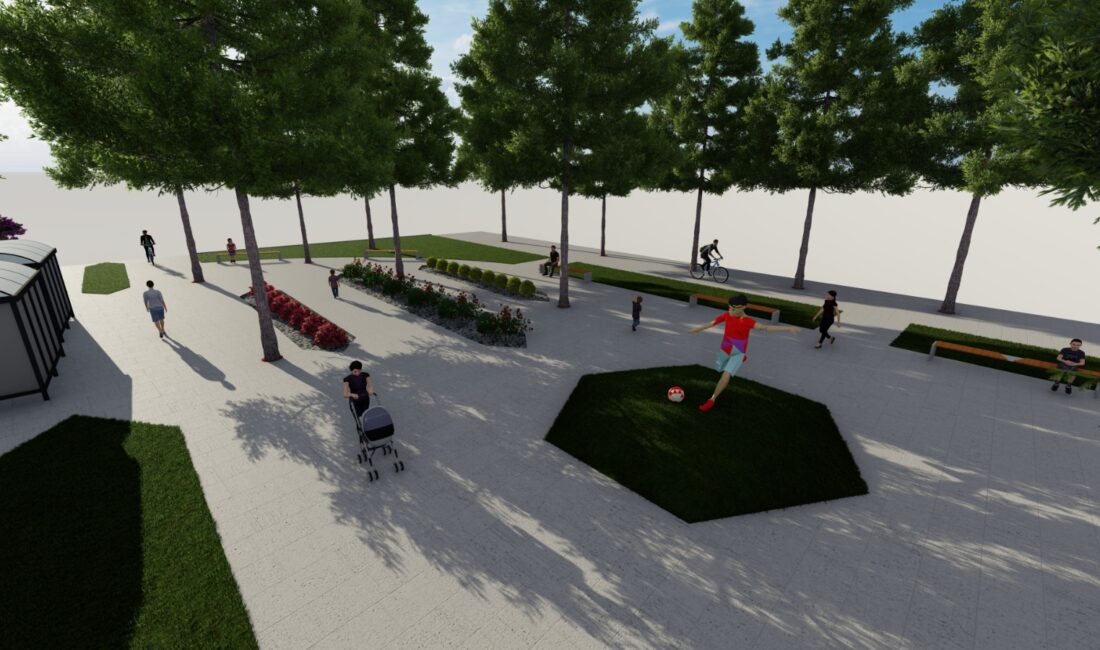 Muğla Büyükşehir Belediyesi, Menteşe’deki Muğlaspor Parkı’nı yeniliyor. Park, modern peyzaj