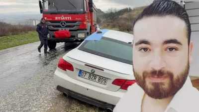 Turgutlu’da sır ölüm. Şarampole düşen otomobilde esnaf Burak Gök göğsünden