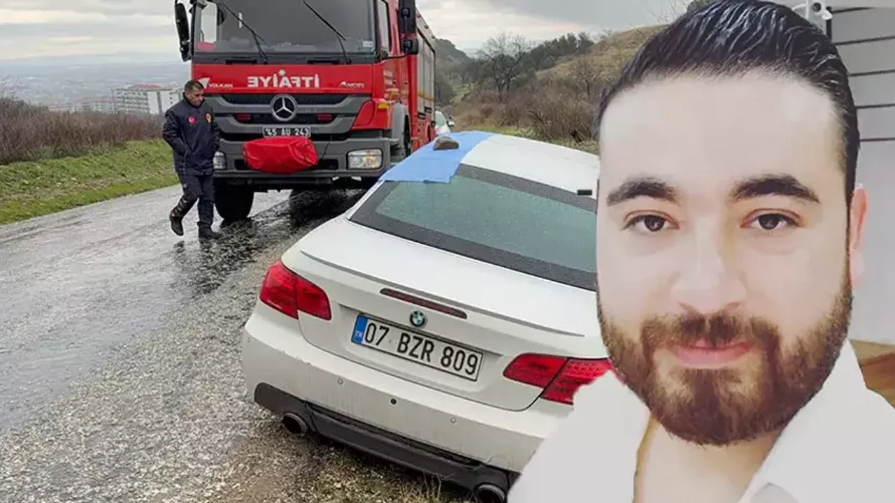 Turgutlu’da sır ölüm. Şarampole düşen otomobilde esnaf Burak Gök göğsünden