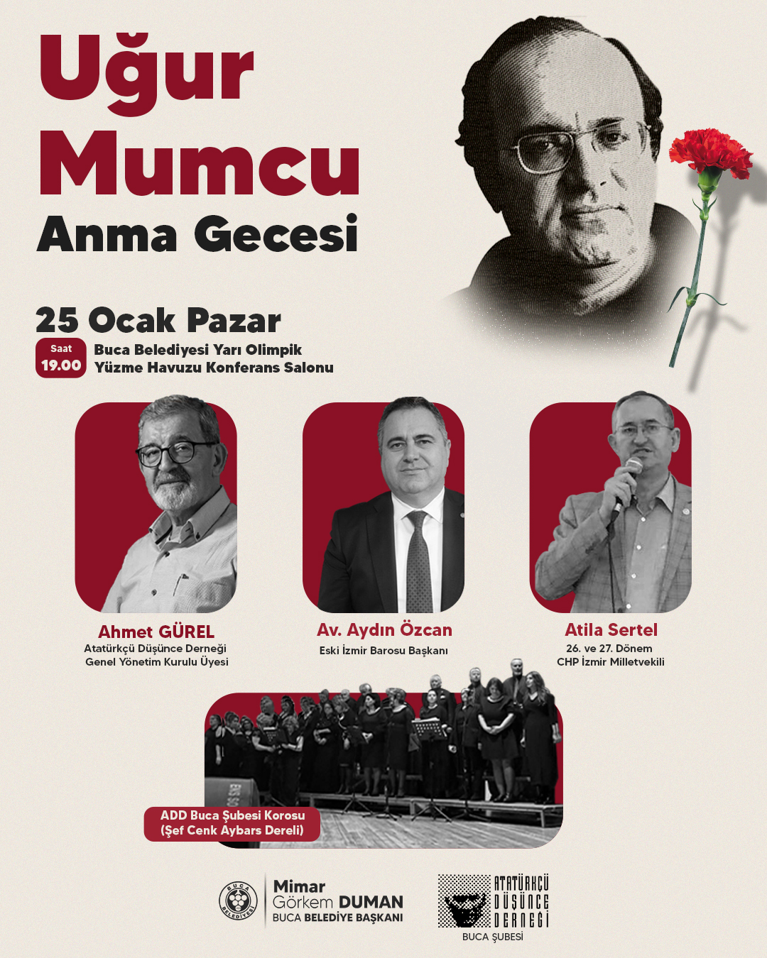 Buca Belediyesi, gazeteci Uğur Mumcu'yu katledilişinin 33. yılında özel bir
