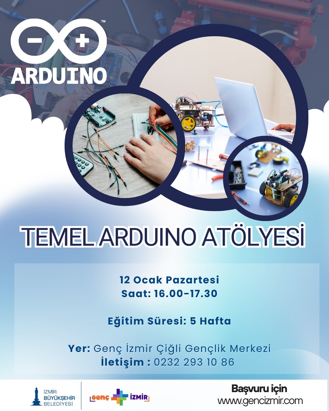 İzmir Çiğli'de ücretsiz Arduino eğitimi başlıyor; gençler kendi projelerini kodlayarak