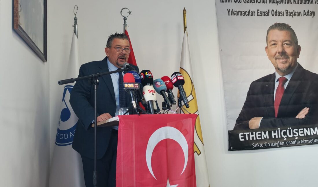 İzmir Oto Galericiler Odası Başkan Adayı Ethem Hiçüşenmez, esnafın belini
