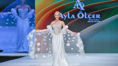 IF Wedding Fashion İzmir finalinde ünlü modeller podyuma çıktı. Tasarımlar