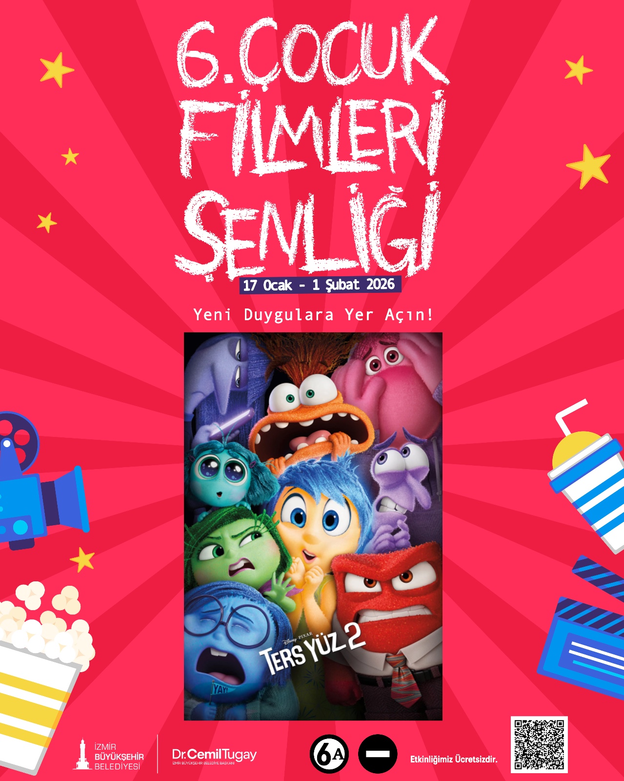 İzmir Büyükşehir Belediyesi, sömestr tatilinde 6. Çocuk Filmleri Şenliği'ni başlatıyor.