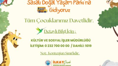 Menderes Belediyesi çocukları Sasalı Doğal Yaşam Parkı’na götürüyor. Yarıyıl tatili