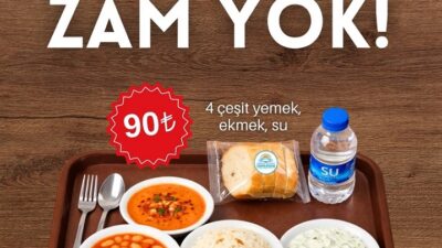 Menderes Belediye Başkanı İlkay Çiçek, Kent Lokantası'nda 4 çeşit yemeğin