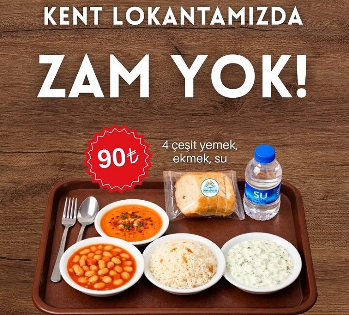 Menderes Belediye Başkanı İlkay Çiçek, Kent Lokantası'nda 4 çeşit yemeğin