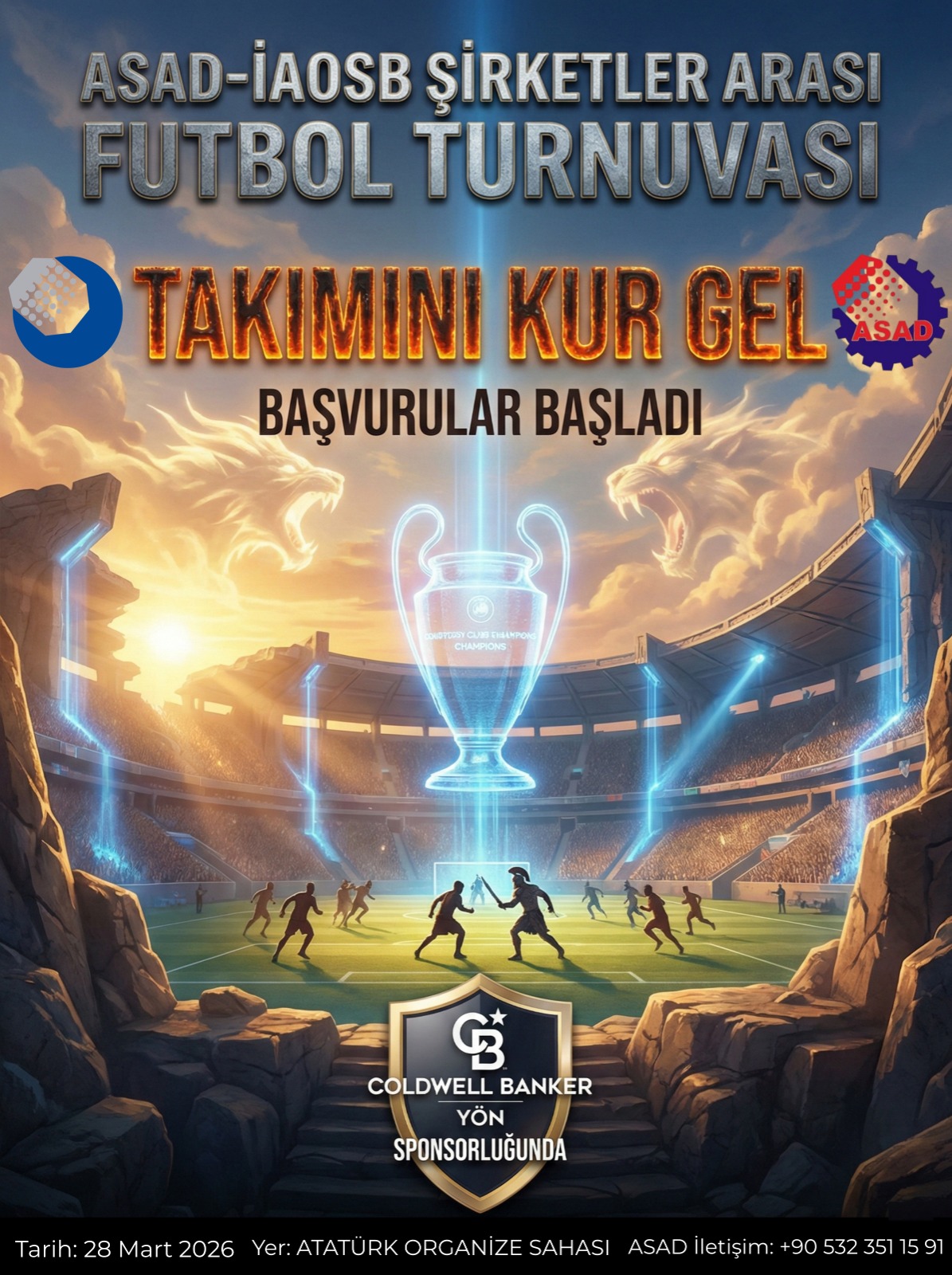 ASAD-İAOSB Şirketler Arası Futbol Turnuvası İzmir İş Dünyasının Kalbi Sahaya İniyor