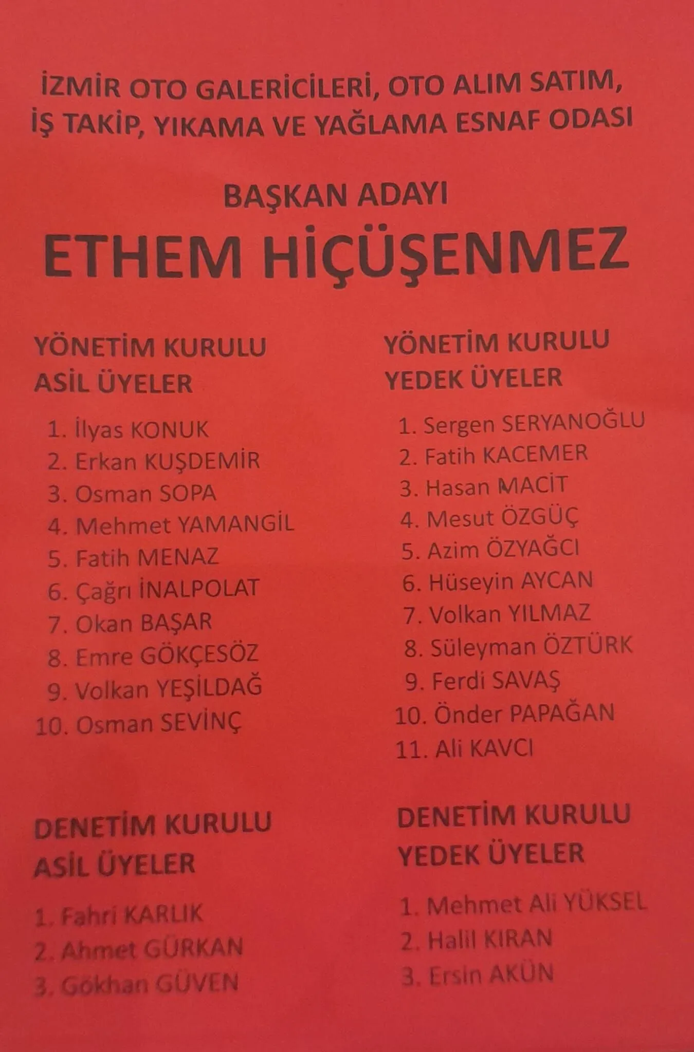 İZOTO Seçim Sonuçları Ethem Hiçüşenmez Açık Farkla Kazandı