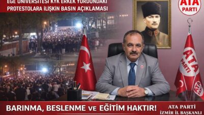 KYK yurdu protestosu İzmir'i karıştırdı! ATA Parti İzmir İl Başkanı