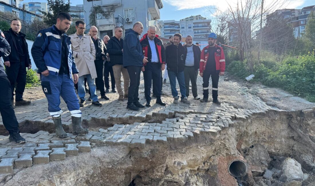 Menemen Belediyesi MAKUR ekipleri sel ve istinat duvarı çökmesine karşı
