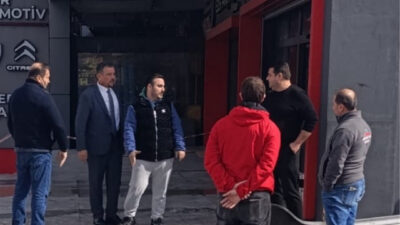 6. Sanayi Sitesi yangını sonrası İZOTO Başkanı Ethem Hiçüşenmez ve
