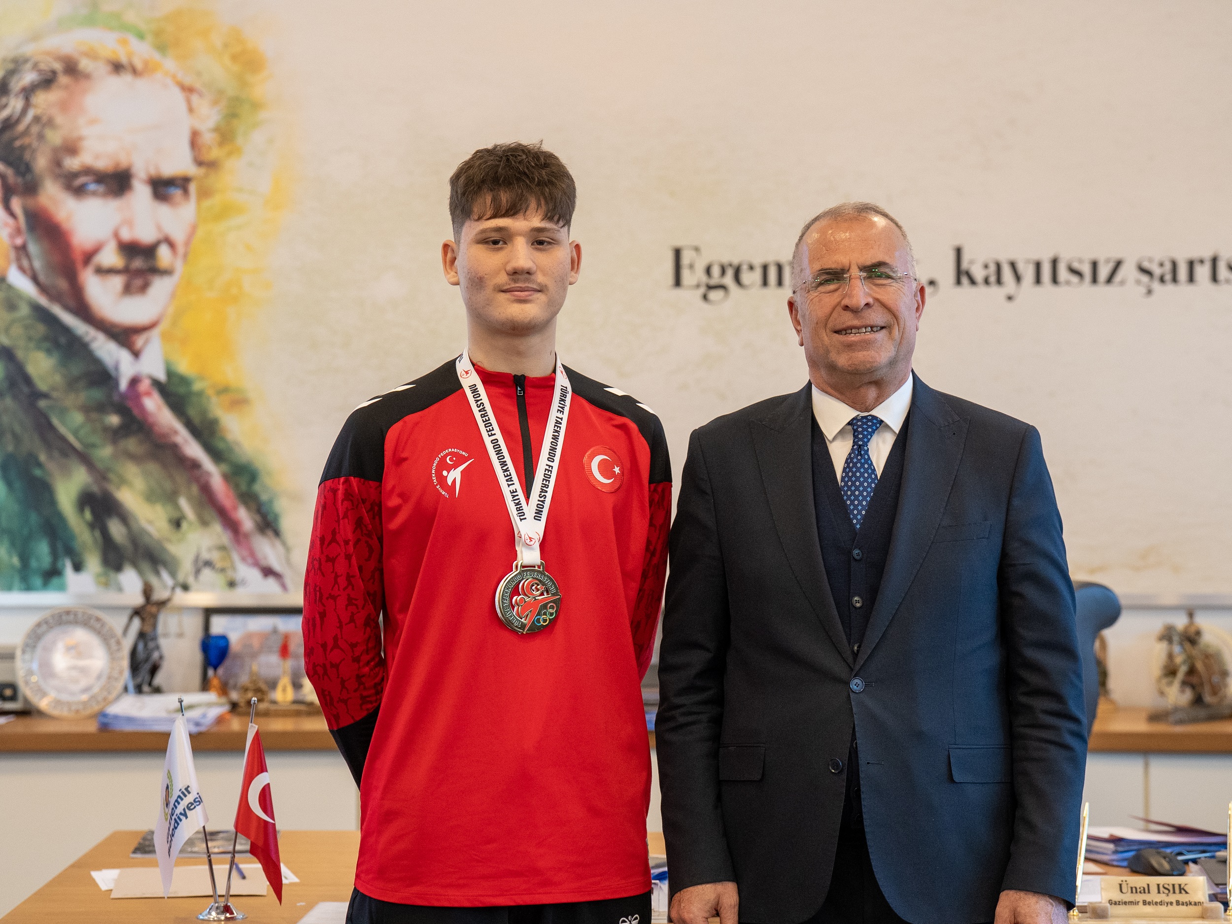 Gaziemirli taekwondocu Mustafa Bilgehan Kunter, Batı Grubu müsabakalarında Türkiye şampiyonu