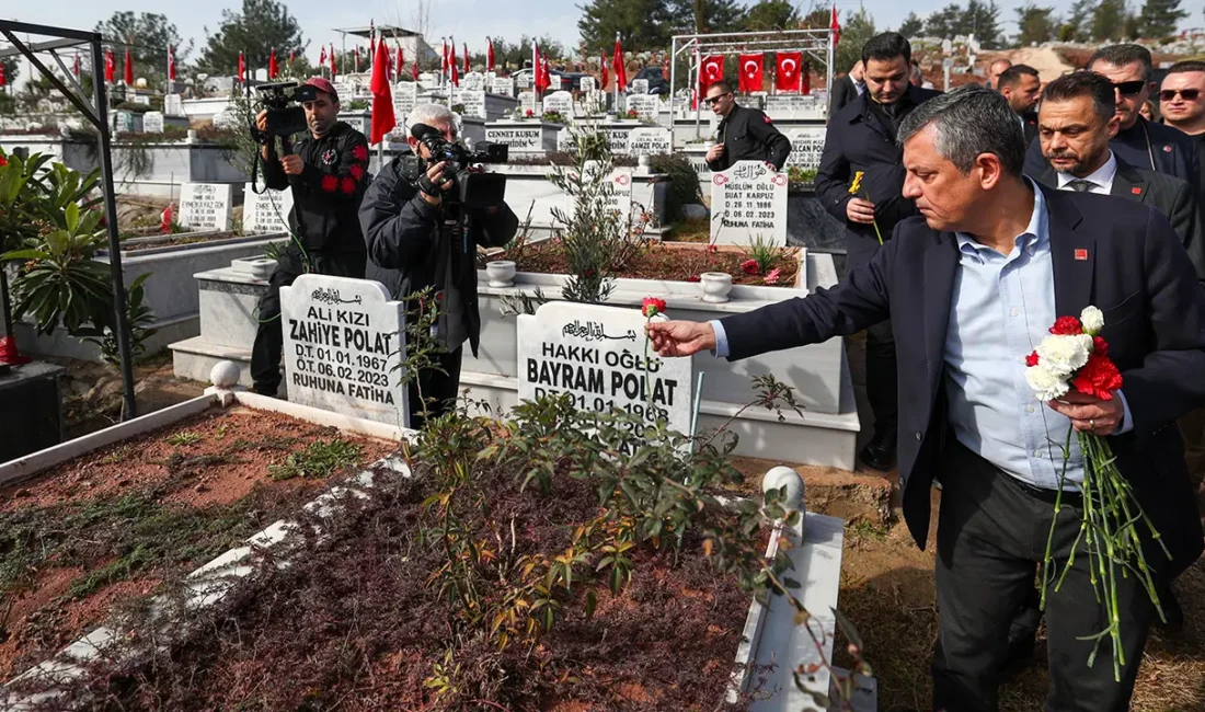 Özgür Özel, 6 Şubat depremlerinin 3. yılında Osmaniye'de deprem şehitliğini