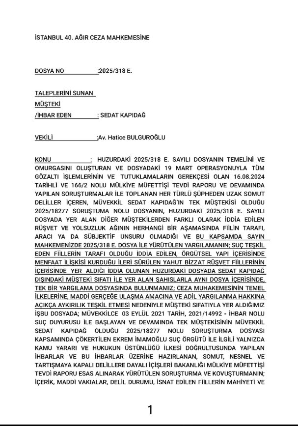 Ekrem İmamoğlu Dosyasında Flaş Gelişme
